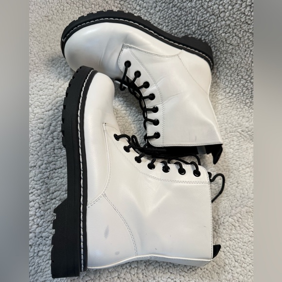Torrid Lace-Up Combat Boot - White (WW) - Picture 3 of 9